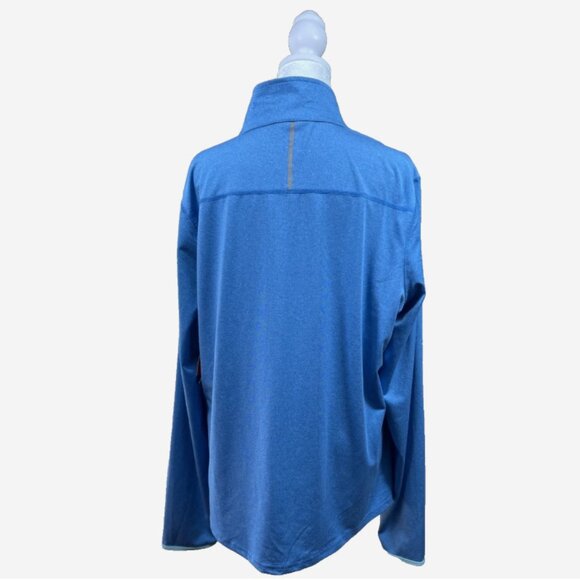 Danskin Now Blue Dri-More Quarter Zip Athletic Top XXL Thumbholes NWT - Picture 2 of 8